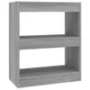 A simple, front-facing view of a gray bookshelf against a white background. Voir les images du produit