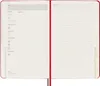 An open red Moleskine Passion Journal, showing a template for recipes on the left page and blank lined pages on the right. Anteprima dell’immagine prodotto
