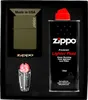 Feuerzeug-Set ZIPPO  GREEN MATTE LOGO Geschenk No1 Produktbild-Vorschau 1