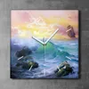 Coloray Uhr auf Leinwand 30x30 cm Wand Uhr Dekoration Produktbild-Vorschau 2
