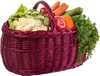 A woven basket filled with fresh vegetables and fruits, presented against a white background. Náhled obrázku produktu