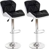 Two black and white bar stools on a white background. Anteprima dell’immagine prodotto