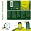 Product information and packaging details for Vegavero Oregano-Öl capsules, including size comparison and product shots. Anteprima dell’immagine prodotto