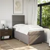 vidaXL Boxspringbett mit Matratze Taupe 90x190 cm Stoff Produktbild-Vorschau 5