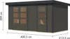Karibu Gartenhaus Hybridhaus Metall Merkur terragrau Produktbild-Vorschau 3