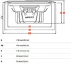 A technical drawing of a speaker with dimensions labeled. Náhľad obrázku produktu