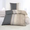 A neatly made bed with bedding displayed. Produktbild-Vorschau