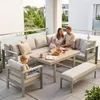 MEXO Gartenmöbel Set für 6-9 Personen, Gartenlounge-Set Produktbild-Vorschau 3