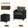 Yaheetech 3-tlg. Gartenmöbel Set aus Polyrattan, inkl. 2 Produktbild-Vorschau 6