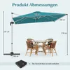 COSTWAY Sonnenschirm Ø300cm, Terrassenschirm mit Kreuzfuß, Produktbild-Vorschau 3