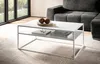 Couchtisch FineBuy Sofatisch 100 cm Weiß Metall Produktbild-Vorschau 2