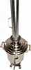 A stainless steel samovar with wooden handles and a chimney, presented against a white background. Produktbild-Vorschau