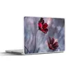 MuchoWow® Laptop Aufkleber Sticker Cover Blumen - Rot - Produktbild-Vorschau 1