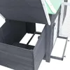 vidaXL Kurník s hnízdem pro nosnice šedý 190x72x102 cm Náhled obrázku produktu 4