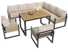 7-teilig Seil-Geflecht Garten Lounge-Set 7-8 Personen Produktbild-Vorschau 12
