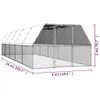 vidaXL Gabbia per polli da esterno 3x10x2 m Acciaio zincato Anteprima dell’immagine prodotto 6