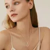 TINGN Náhrdelník s iniciálami srdce 14k pozlacený zirkony Náhled obrázku produktu 2