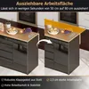 Wyspa kuchenna Flieks z rozkładanym blatem, szufladami i Podgląd zdjęcia produktu 9