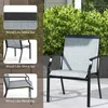KOMFOTTEU 2er Set Gartenstühle, Balkonstühle mit Armlehnen, Produktbild-Vorschau 4