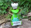 Handbemalter Metall Zaunhocker Frosch mit Kochmütze und Produktbild-Vorschau 2