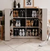 Schuhschrank "Logu" in Samt 100 x 110 cm, aufklappbar für Produktbild-Vorschau 4