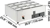 VEVOR Edelstahl Buffetwärmer Speisewärmer 1500 W, 6 x 5 L Produktbild-Vorschau 9