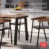 HOLZBRINK Pied de table métal noir 50/70x72cm en forme Voir les images du produit 2