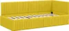 vidaXL Rohový rám postele s čelom žltý 90 cm x 200 cm zamat Náhľad obrázku produktu 4