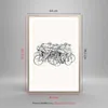 Gerahmtes Poster - Rahmen in heller Eiche - Fahrrad Rennen Produktbild-Vorschau 5