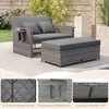 COSTWAY Polyrattan Sonnenliege, Gartenliege mit Produktbild-Vorschau 8