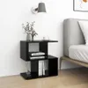 vidaXL Table de nuit noire 50x30x51,5 cm Bois composite Voir les images du produit 1