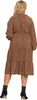 Damen Midi Langarm Kleid Luftig Modisch Elegant Rüschen Produktbild-Vorschau 7
