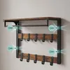 Relaxdays Wandgarderobe 3 in 1, 10 Haken, Kleiderstange, Produktbild-Vorschau 7
