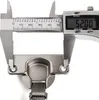 A digital caliper is measuring a metal hinge. Produktbild-Vorschau