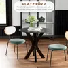 Stół do jadalni HOMCOM, okrągły stół kuchenny, nowoczesny Podgląd zdjęcia produktu 4