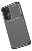 A black and gray carbon-look phone case with a camera cutout is shown against a white background. Produktbild-Vorschau
