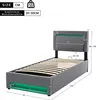 Flieks Polsterbett 90x190cm mit USB, Hydraulisches Produktbild-Vorschau 7