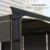Outsunny Pergola avec 3 toiles coulissantes 3 x 3 m Voir les images du produit 8