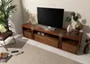 MASSIVMOEBEL24 TV-Board Mango 220x48x55 braun lackiert Produktbild-Vorschau 1