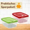 2er Set Frischhaltedosen mit Deckel Abtropfgitter Küche Produktbild-Vorschau 7