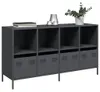 vidaXL Sideboard Anthrazit 135x39x73,5 cm Kaltgewalzter Produktbild-Vorschau 1