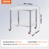 VEVOR Tavolo in acciaio inox 762 x 915 mm Tavolo da cucina Anteprima dell’immagine prodotto 15