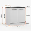 Unterschrank INEZ III, Küche, Küchenschrank zweitürig 80 cm Produktbild-Vorschau 9
