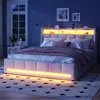 A bedroom scene at night with a bed as the focal point, illuminated by LED lights. Náhľad obrázku produktu