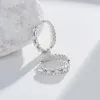 Creoolen voor dames, zilver 925, 3D tarwe-design, 25 mm, Productafbeelding-voorbeeld 4