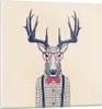Bilder auf glas - Charakter Hirsch Illustration hipster - Produktbild-Vorschau 1