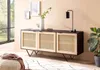 Sideboard 175x75x45 cm Mango Massivholz / Rattan Kommode Produktbild-Vorschau 3