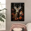 MuchoWow® - Leinwandbilder - Hirsch - Tier - Blumen - Natur Produktbild-Vorschau 2