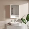 Koupelnová zrcadlová skříňka 50 x 70 cm bílá, skleněné Náhled obrázku produktu 1