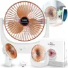 Stojící stolní ventilátor přenosný mini dobíjecí usb měď Náhled obrázku produktu 1